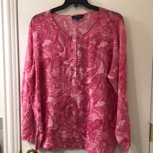 Pink paisley top